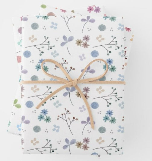 Gift Wrapping Paper, Presents, Set of 3 sheets