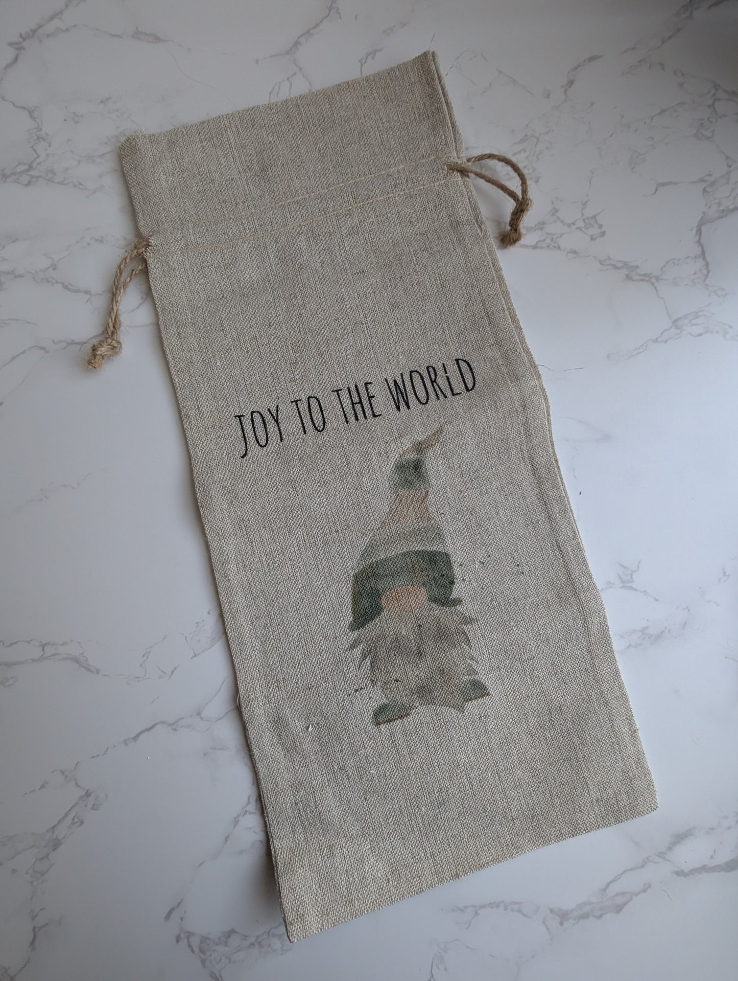 Wine Bag | Holiday Collection | Watercolor design | Linen