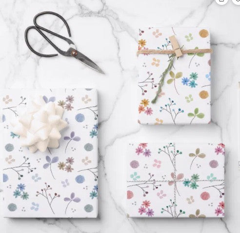 Floral Pattern Gift Wrap