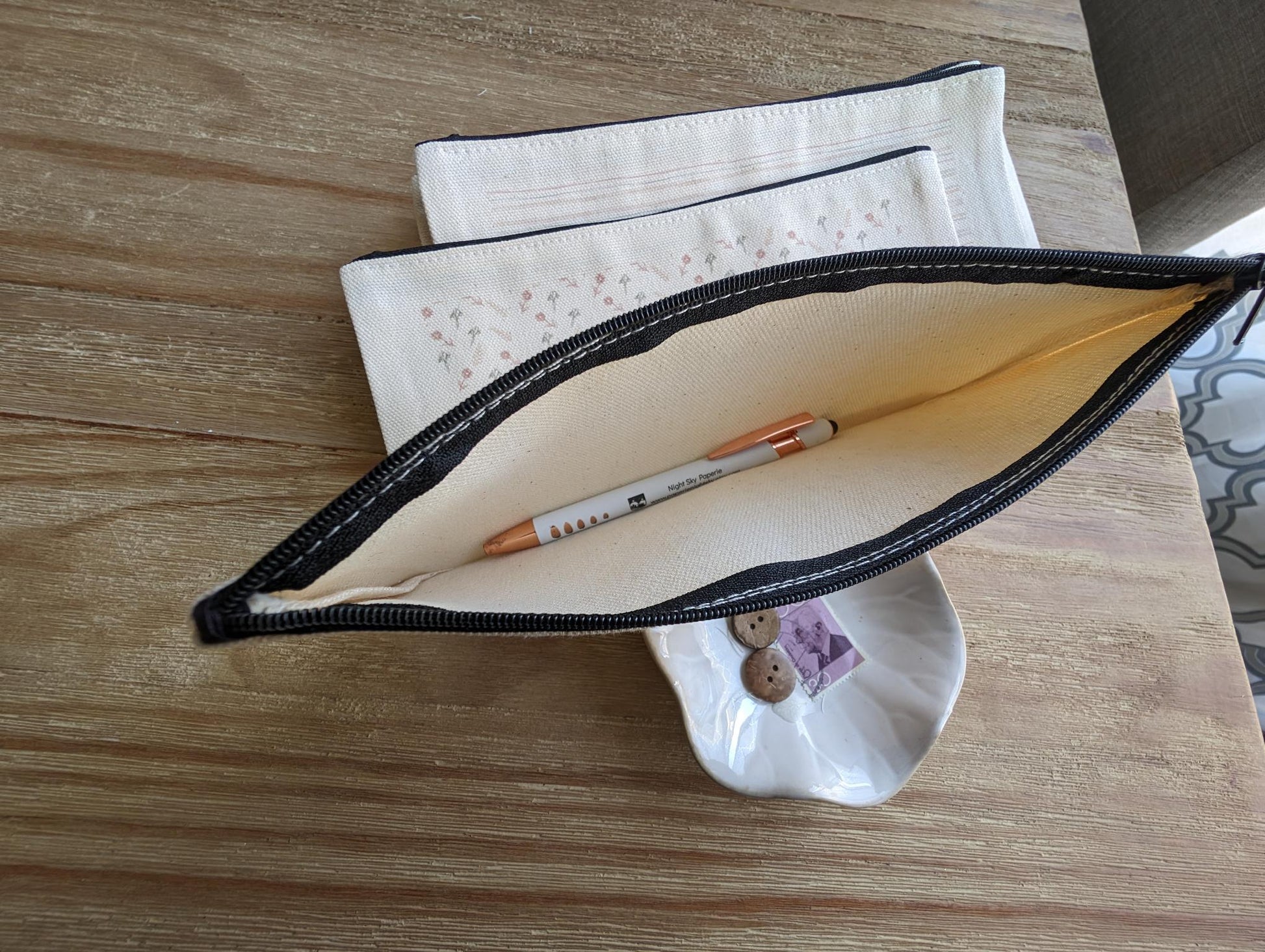 Zipper Pouch | Canvas | Travel  Pouch | Pencil Case