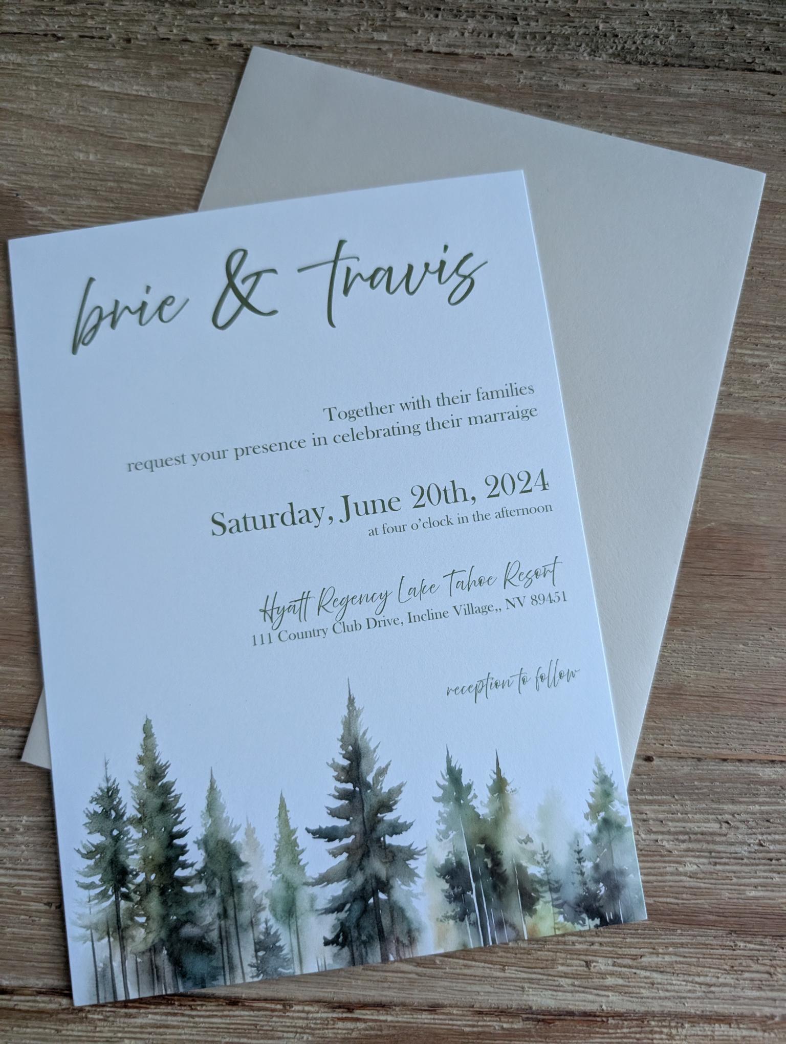 Enchanted Forest Wedding Invitation Suite