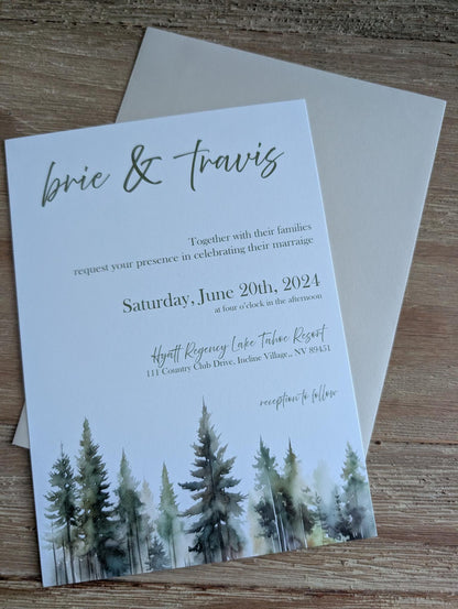 Enchanted Forest Wedding Invitation Suite