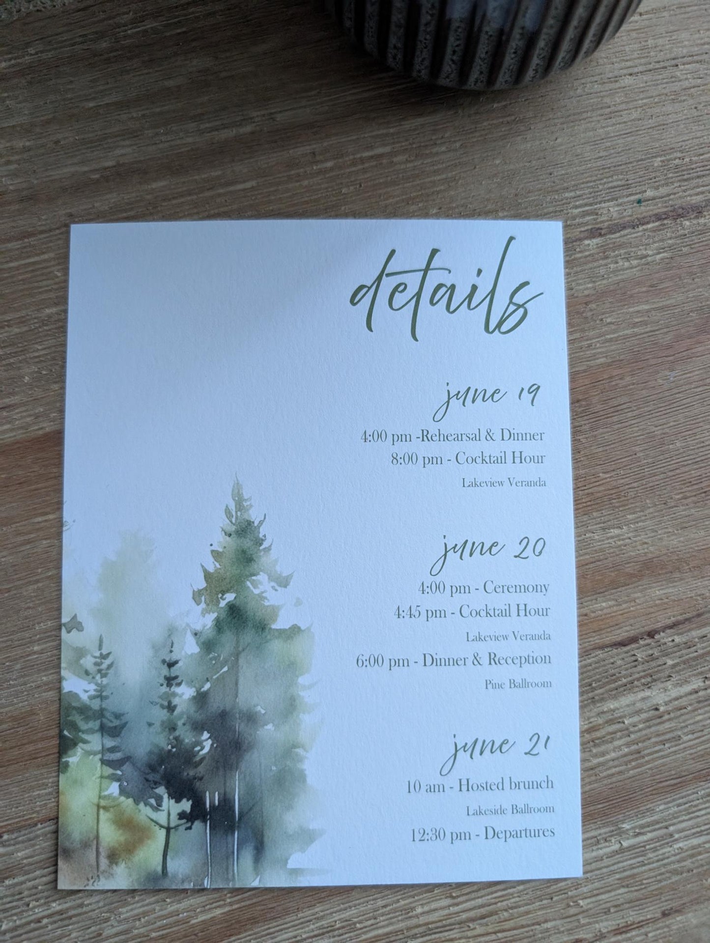 Enchanted Forest Wedding Invitation Suite