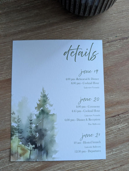 Enchanted Forest Wedding Invitation Suite