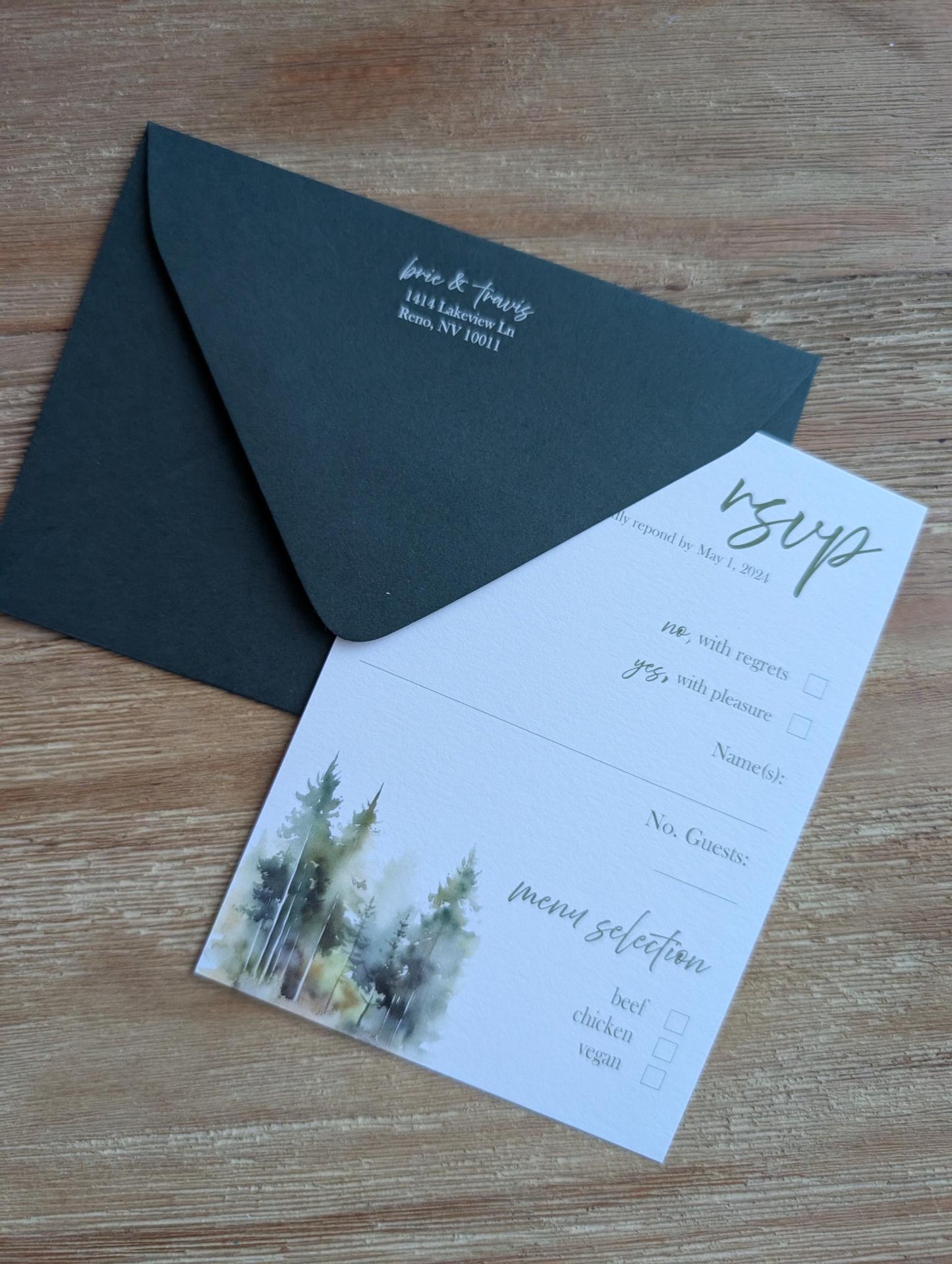 Enchanted Forest Wedding Invitation Suite