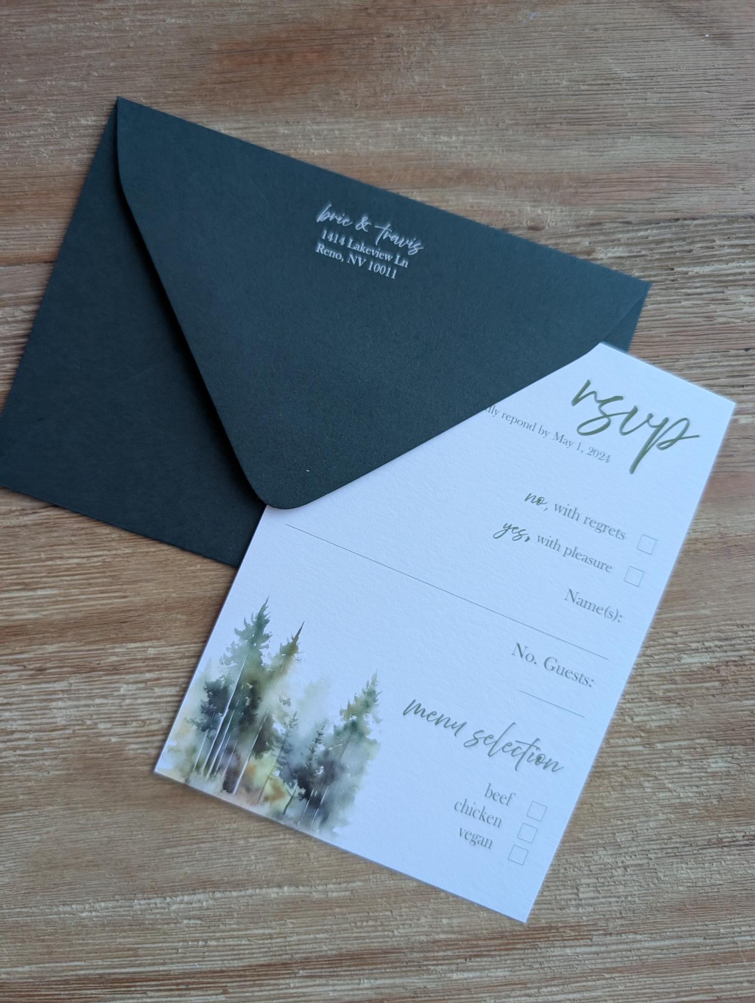 Enchanted Forest Wedding Invitation Suite