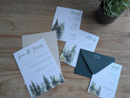 Enchanted Forest Wedding Invitation Suite