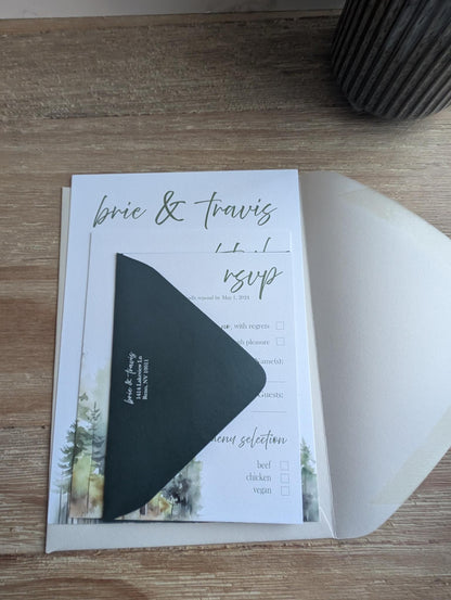 Enchanted Forest Wedding Invitation Suite