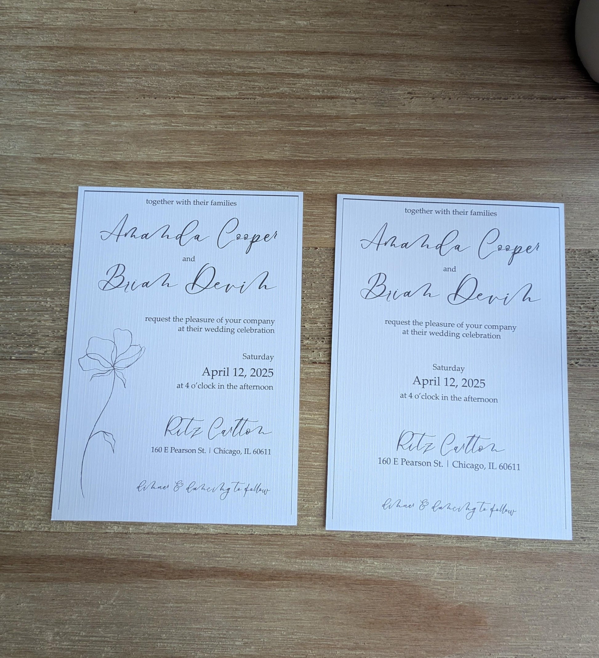 Modern Whimsy Wedding Invitation Suite