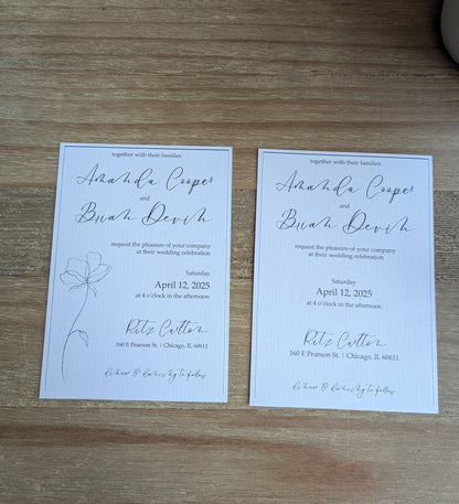 Modern Whimsy Wedding Invitation Suite