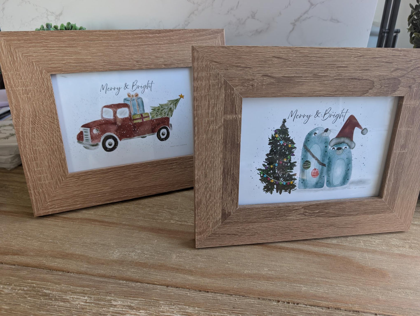 Framed Art | Holiday Collection | 8x10 in | 5x7 in | Watercolor Design