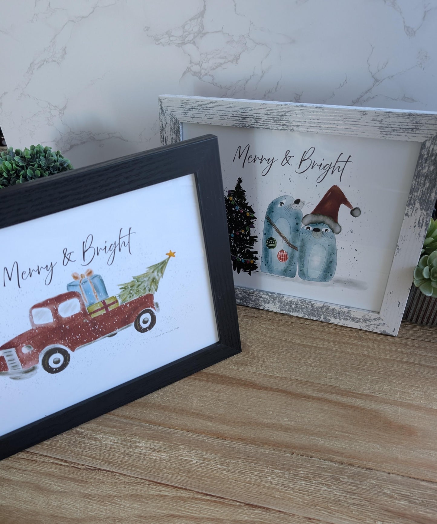 Framed Art | Holiday Collection | 8x10 in | 5x7 in | Watercolor Design