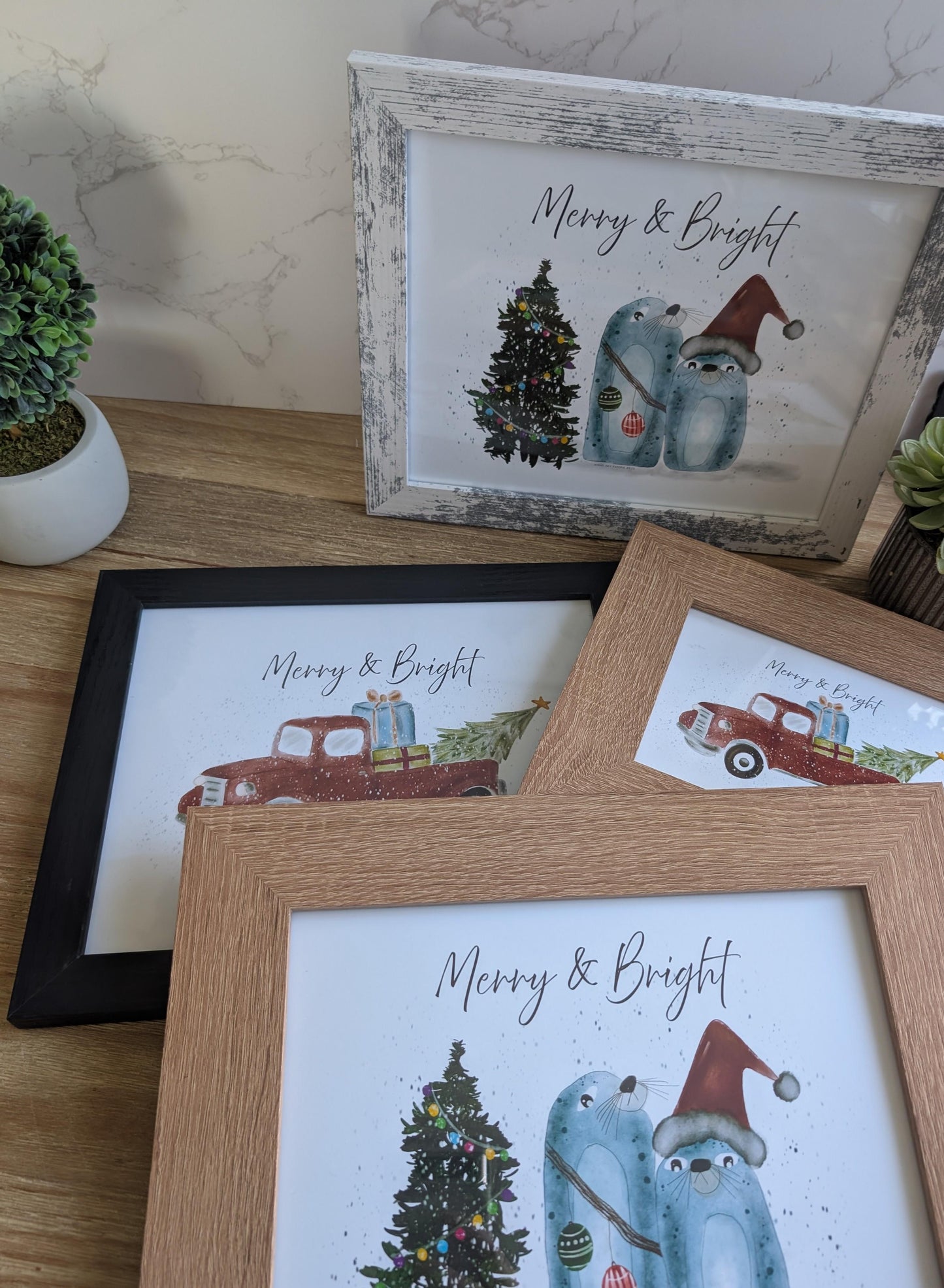 Framed Art | Holiday Collection | 8x10 in | 5x7 in | Watercolor Design