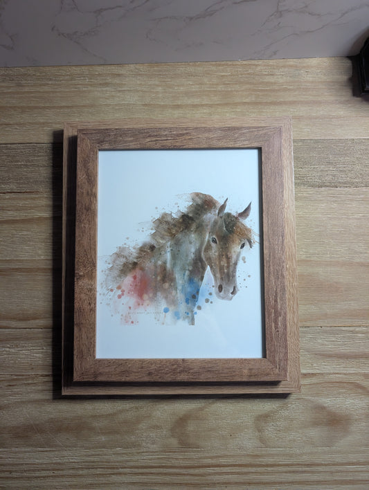 Framed Art | Animal Rescue | Limited Edition | 8x10 in  | Watercolor