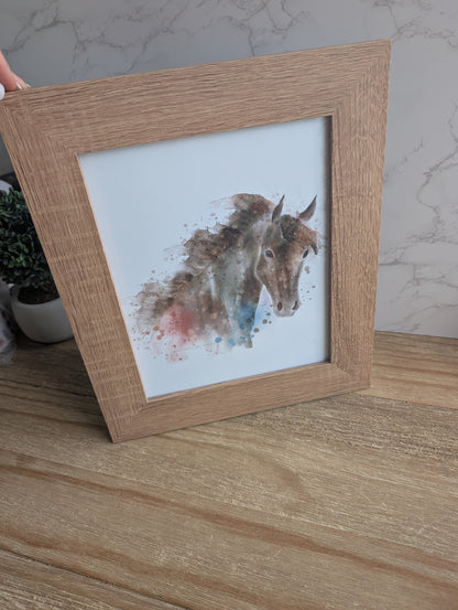 Framed Art | Animal Rescue | Limited Edition | 8x10 in  | Watercolor