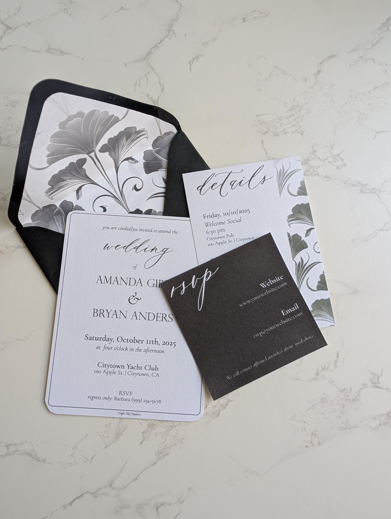 Art Deco Invitation Suite