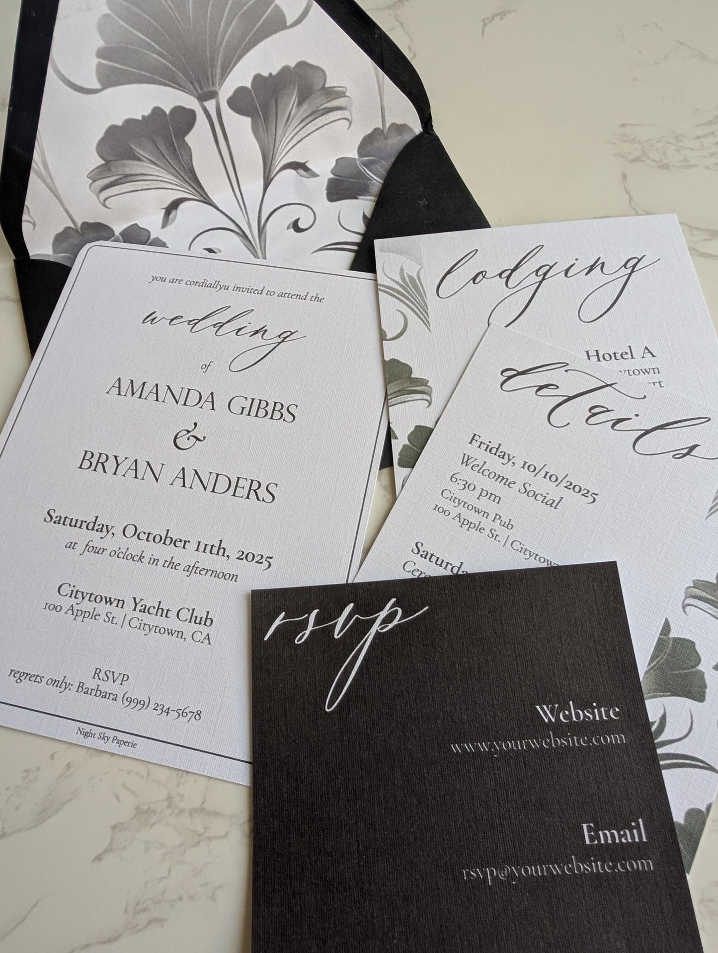 Art Deco Invitation Suite