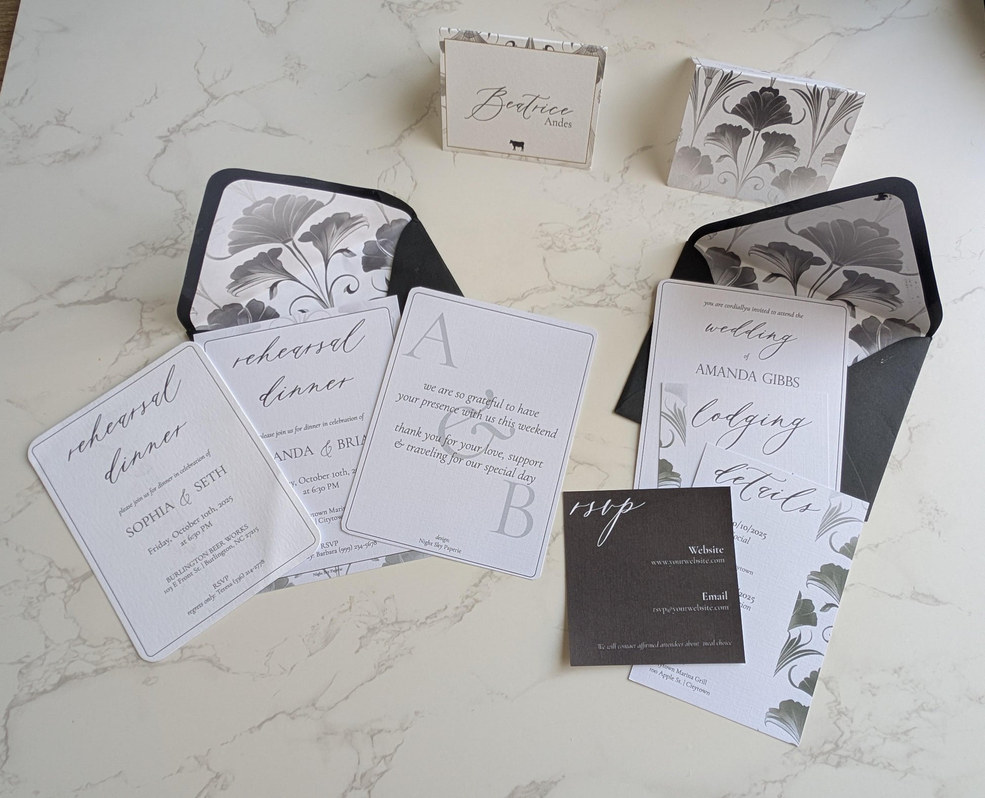 Art Deco Invitation Suite
