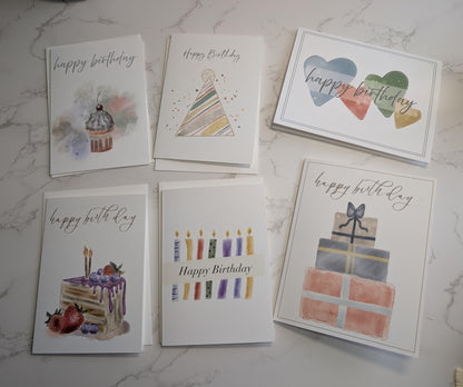 Birthday Greeting Card Watercolor