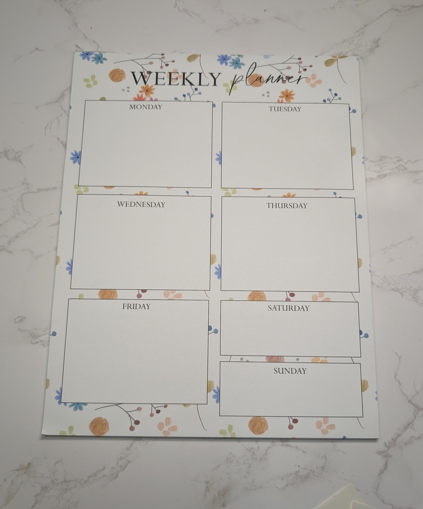 Notepad | Weekly Planner | 5.5x8.5" | 8.5x11"