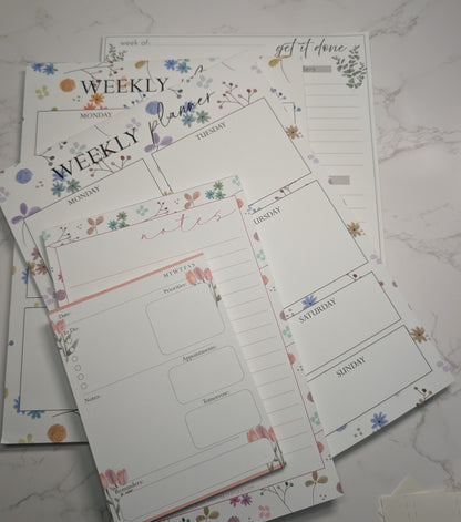 Notepad | Weekly Planner | 5.5x8.5" | 8.5x11"