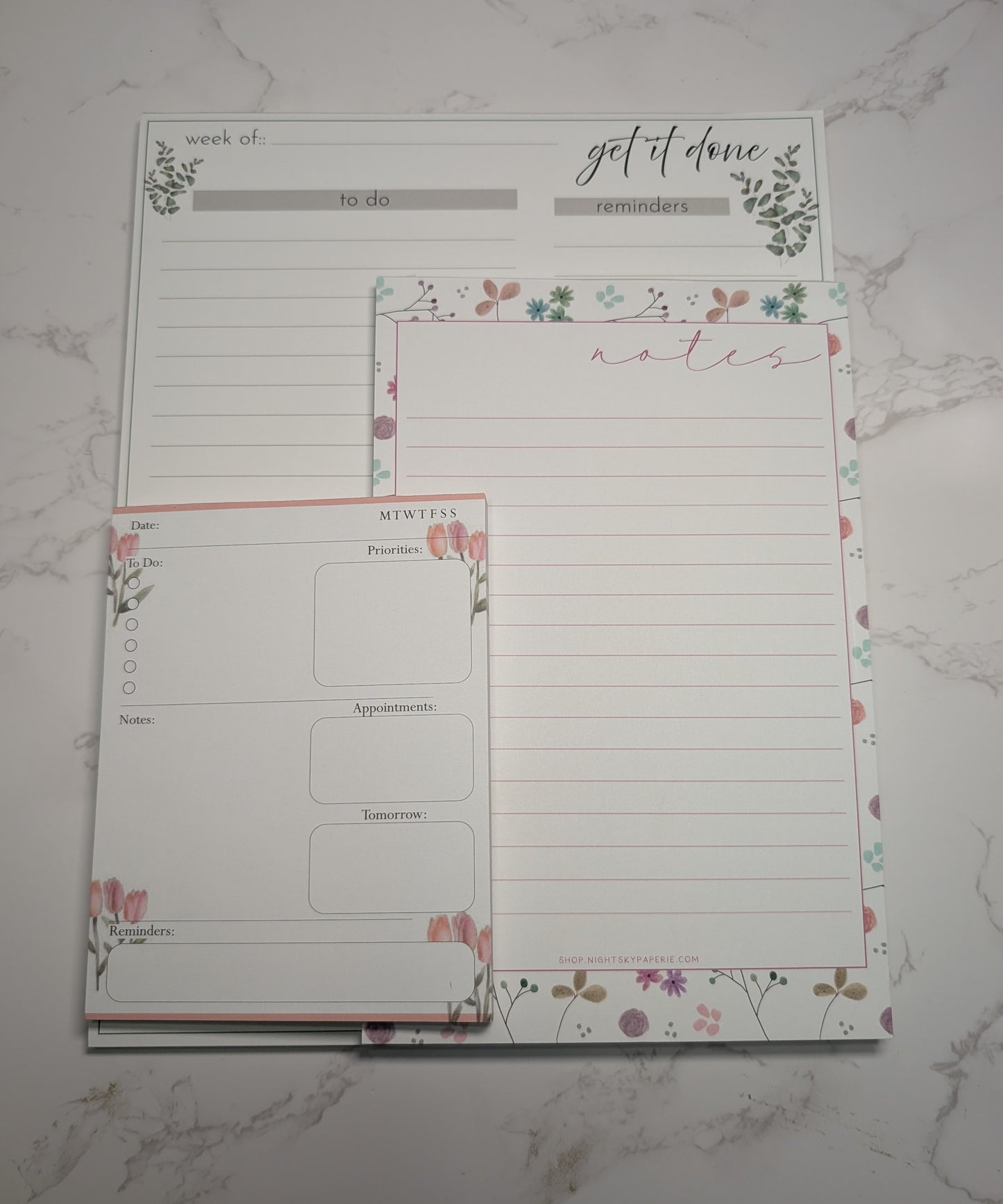 Notepad | Weekly Planner | 5.5x8.5" | 8.5x11"
