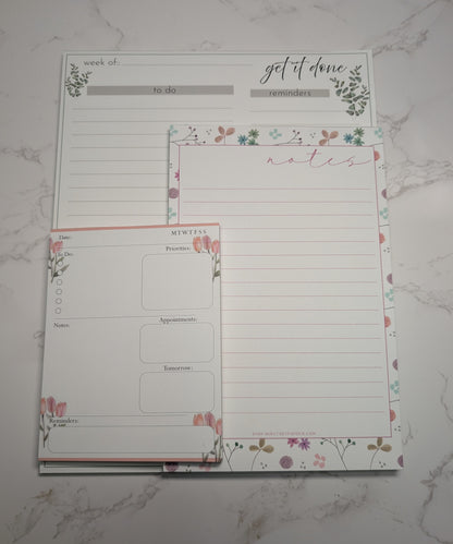 Notepad | Weekly Planner | 5.5x8.5" | 8.5x11"