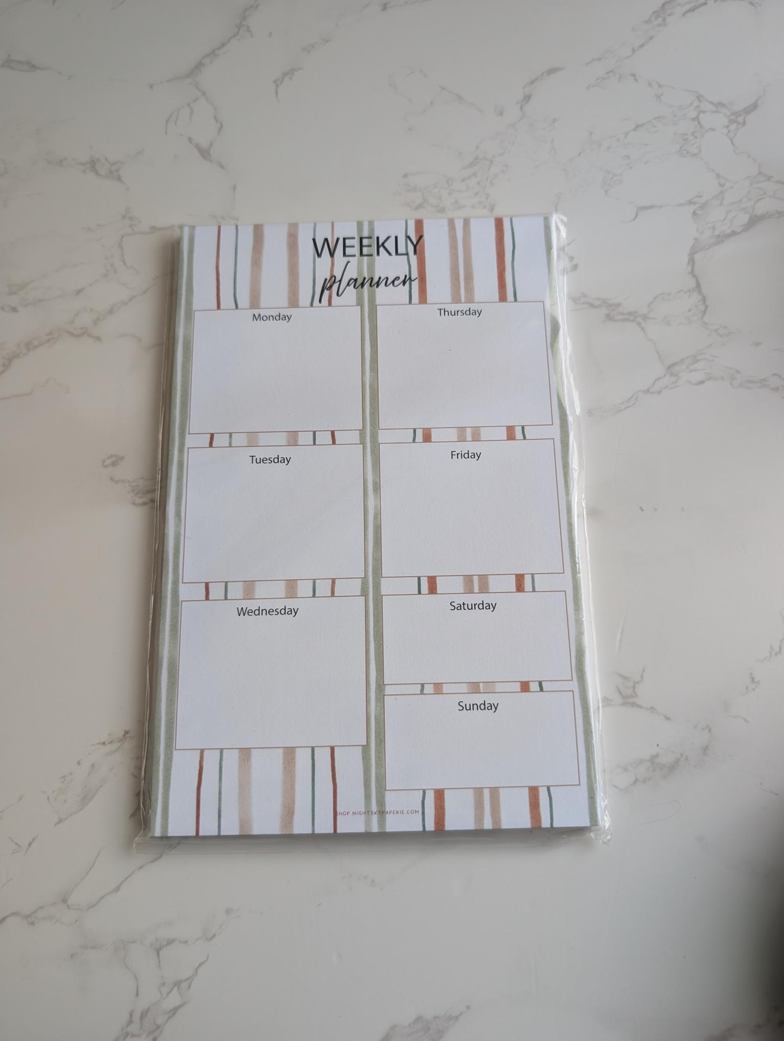Notepad | Weekly Planner | 5.5x8.5" | 8.5x11"