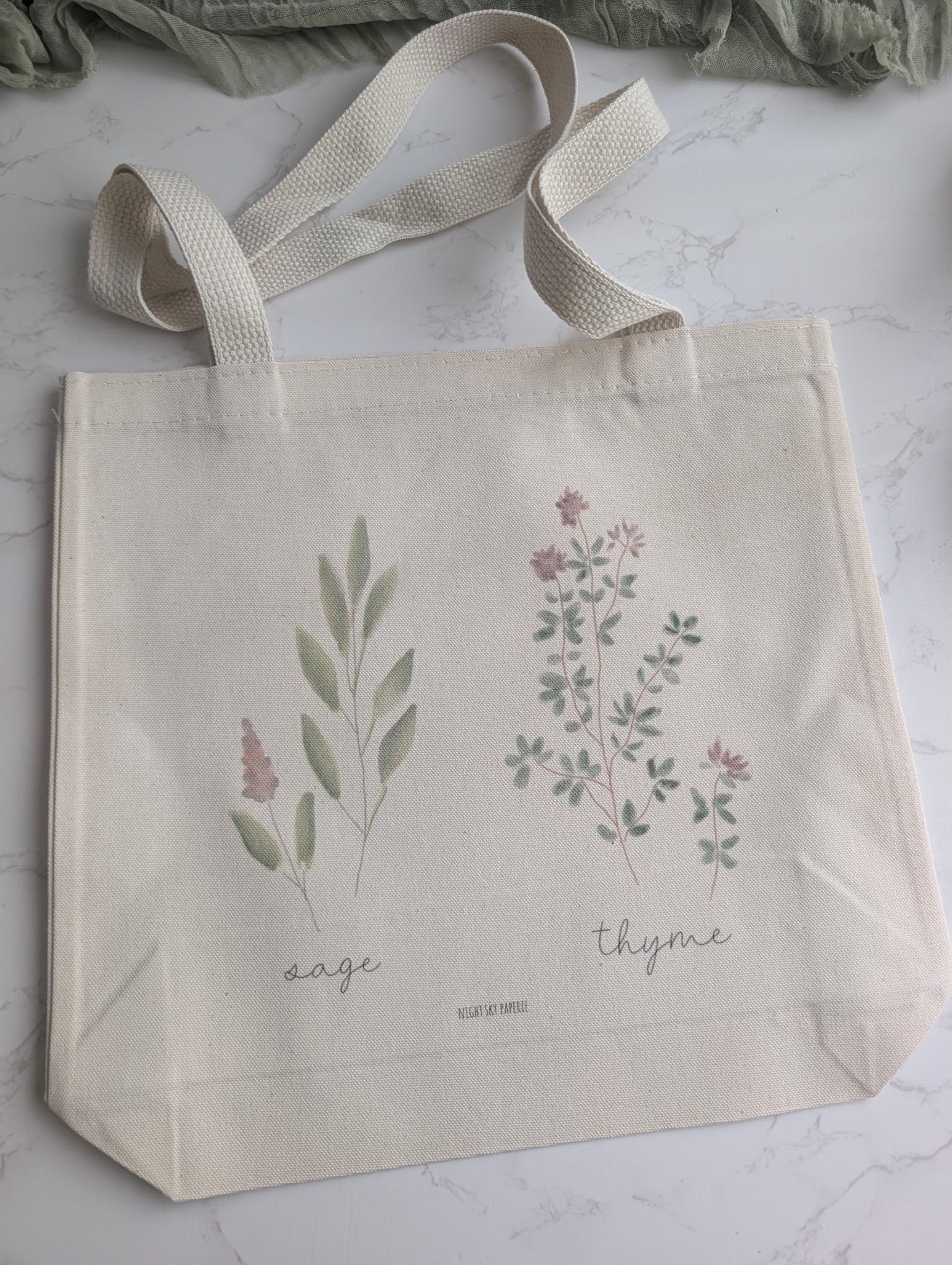 Canvas Tote Bag | 13.5" square