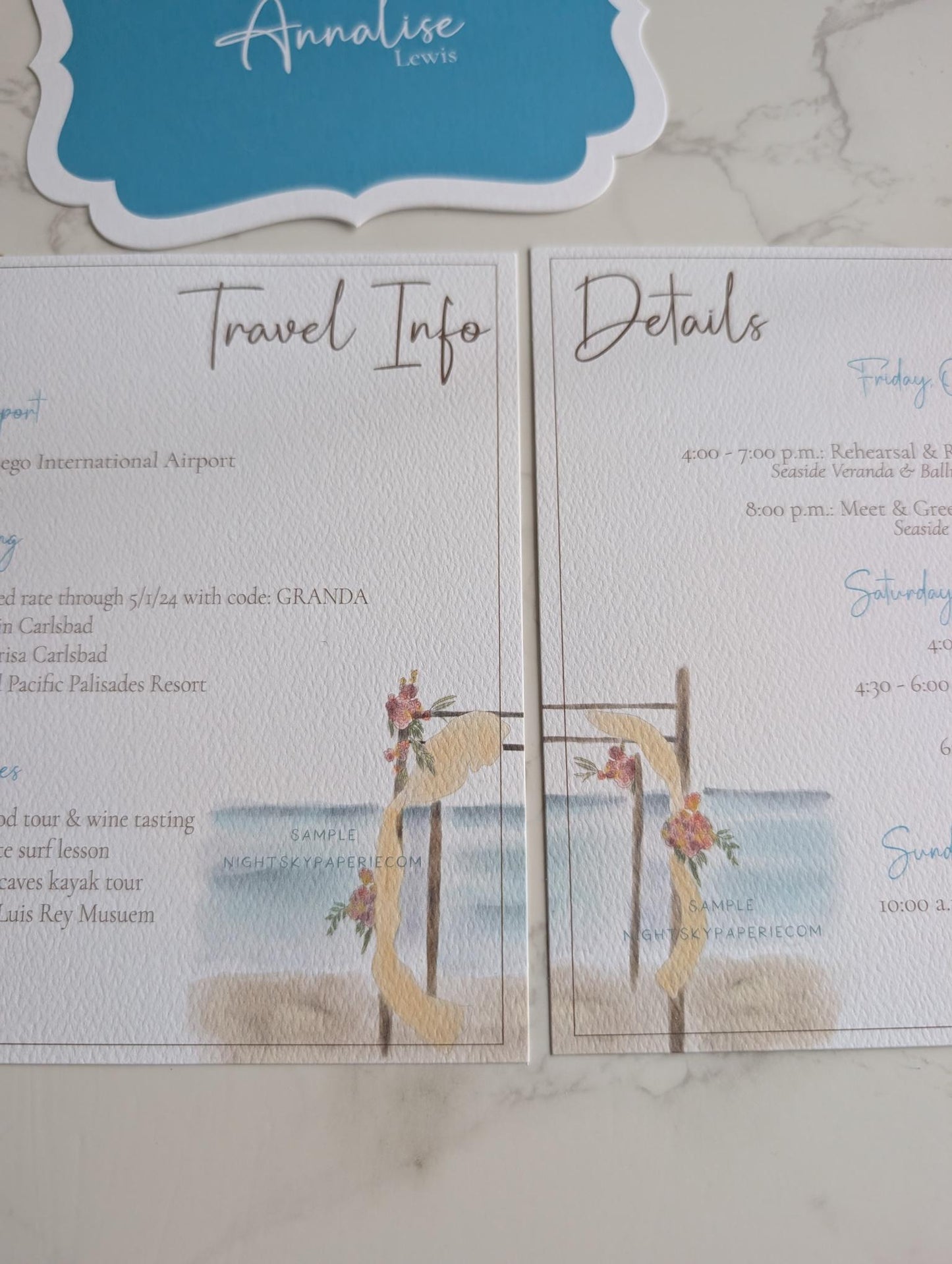 Beach Vibes Wedding Invitation Suite