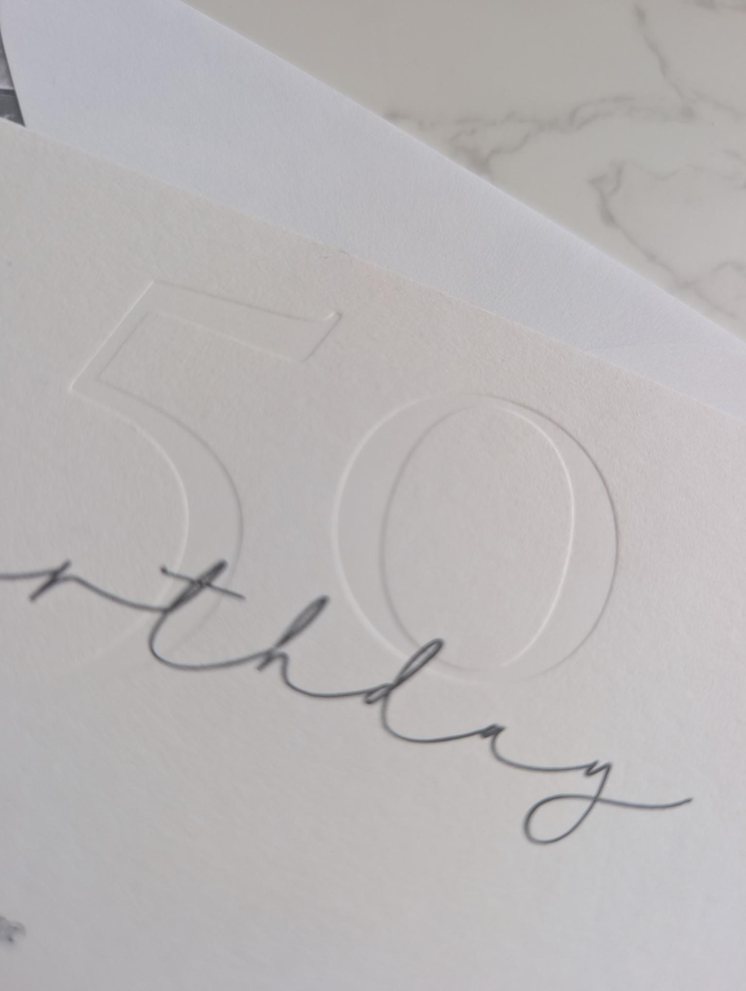 Embossed | Art Deco | Number Invitation | Semi-Custom Invitation Suite