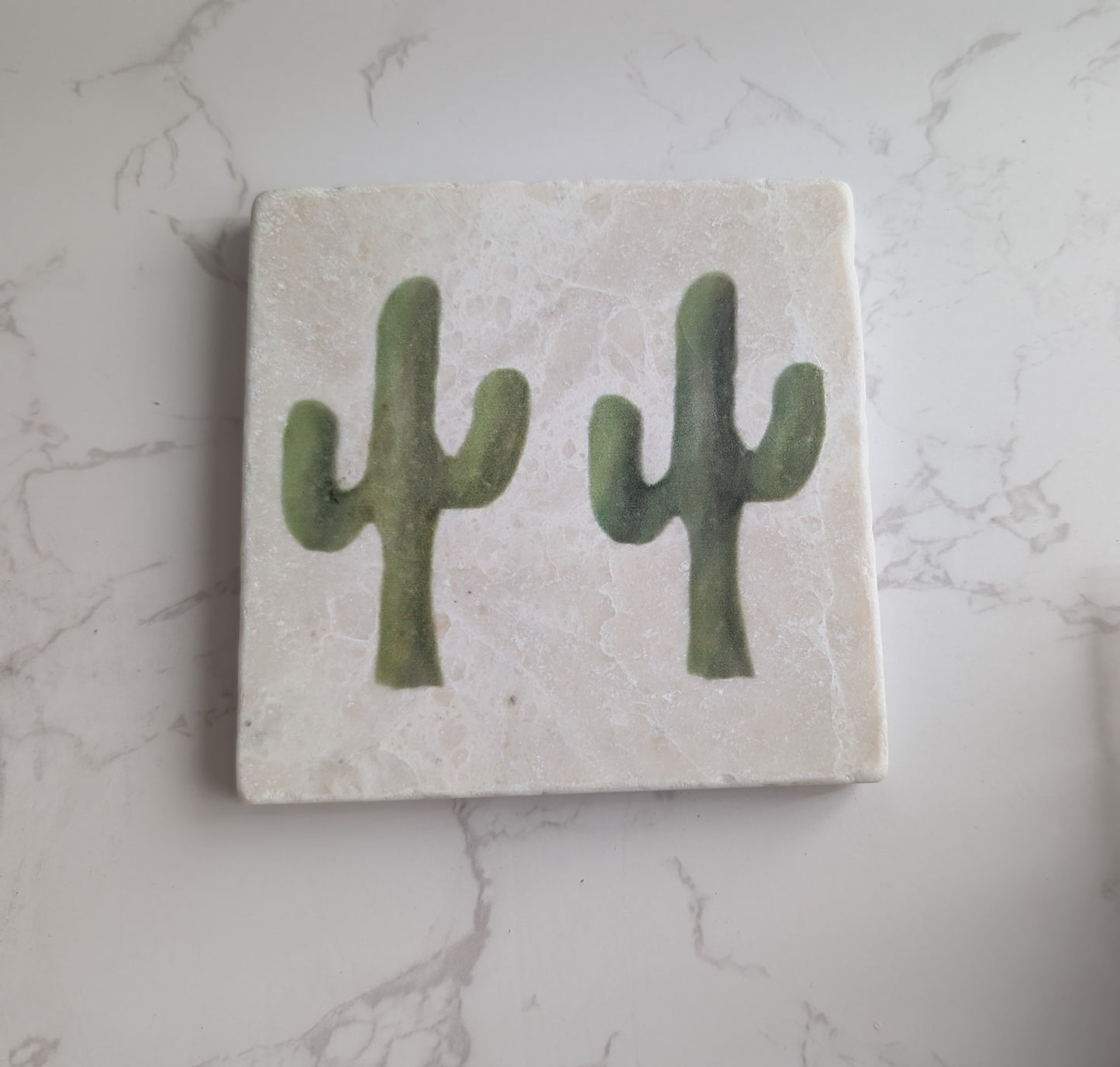 Trivet | Marble | Travertine | Square | 4 inch | Single