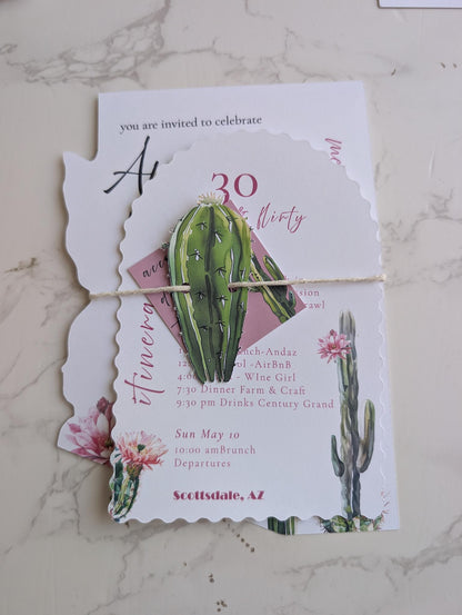 Arizona Die Cut Invitation Suite | 5 pc