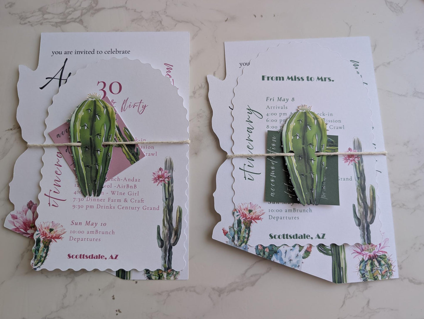 Arizona Die Cut Invitation Suite | 5 pc