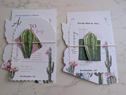 Arizona Die Cut Invitation Suite | 5 pc