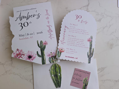Arizona Die Cut Invitation Suite | 5 pc