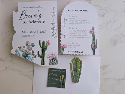Arizona Die Cut Invitation Suite | 5 pc