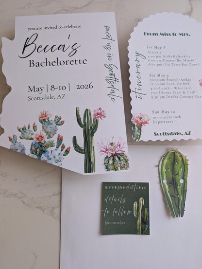 Arizona Die Cut Invitation Suite | 5 pc