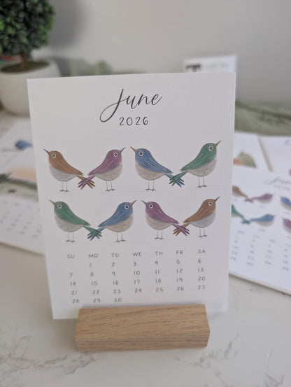 2026 Calendar | Jun-Dec | Desktop | Watercolor Design
