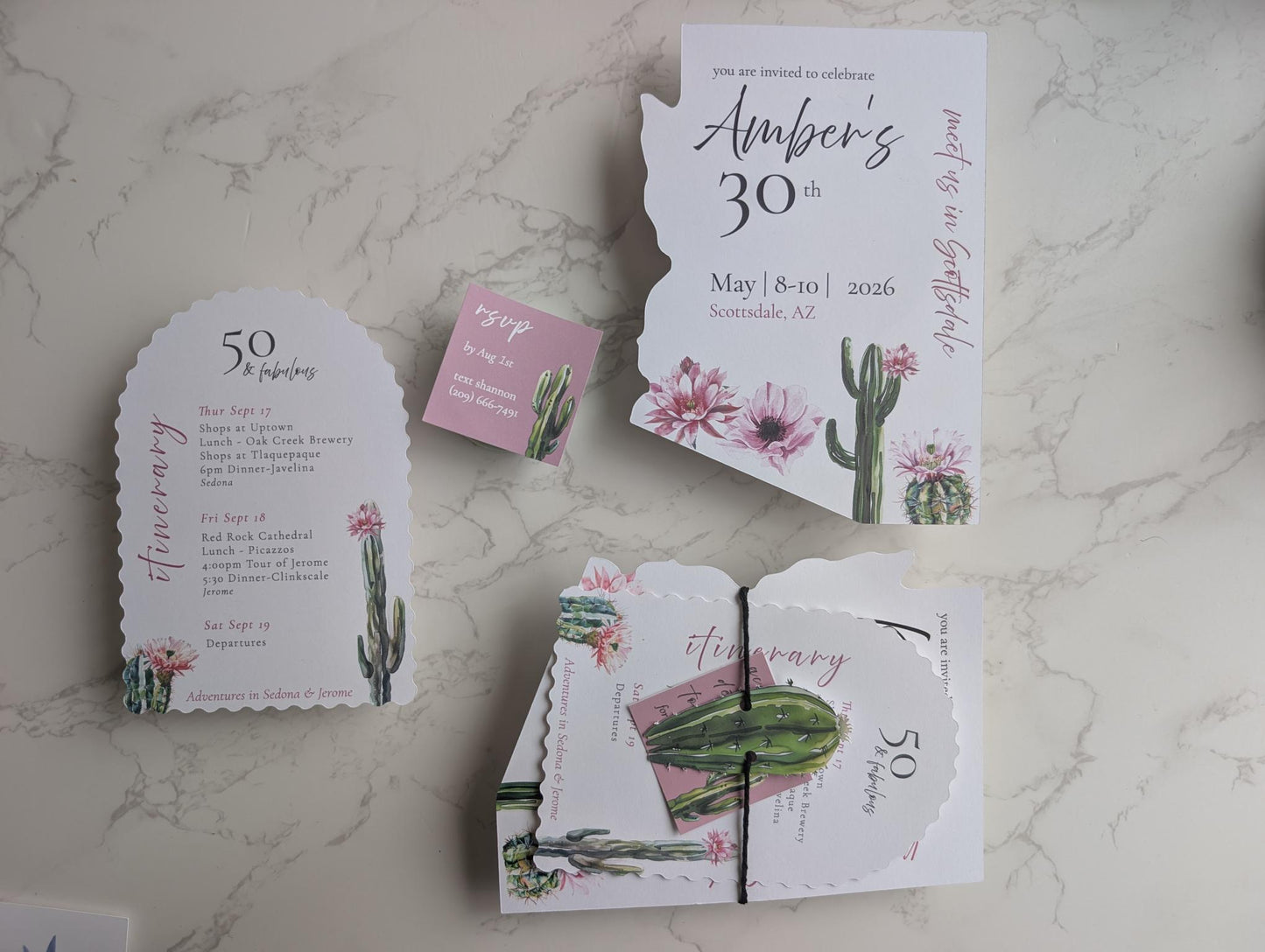 Arizona Die Cut Invitation Suite | 5 pc