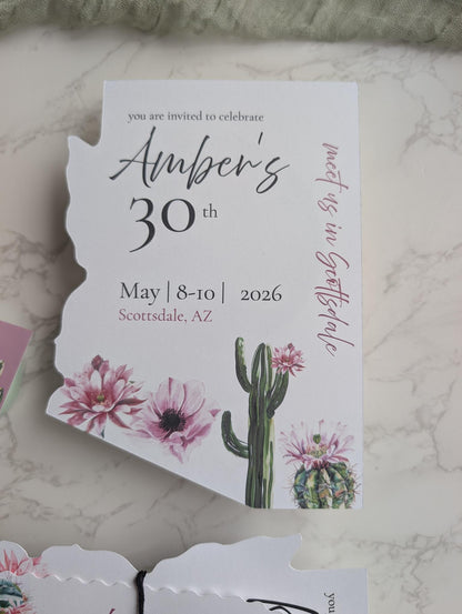 Arizona Die Cut Invitation Suite | 5 pc