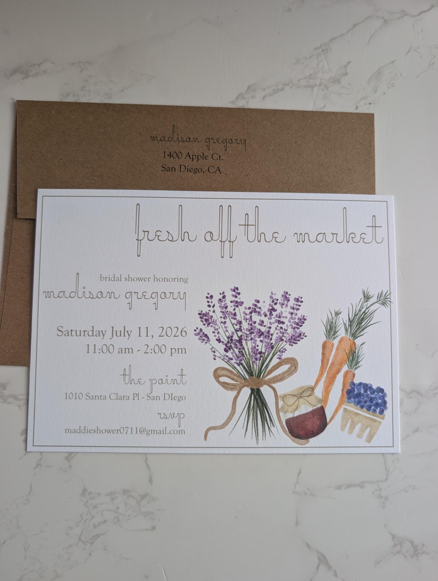 Off the Market | Bridal Shower | Invitation Suite | 2pc