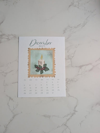 2027 Calendar | Desktop | Watercolor Design