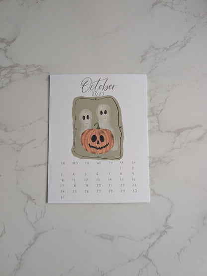 2027 Calendar | Desktop | Watercolor Design