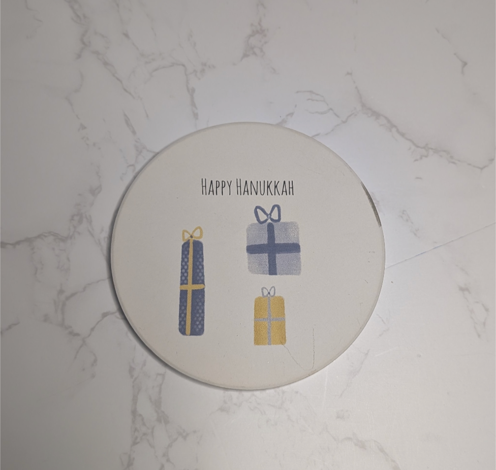 Holiday Ceramic Coaster, Original Watercolor, Mix & Match