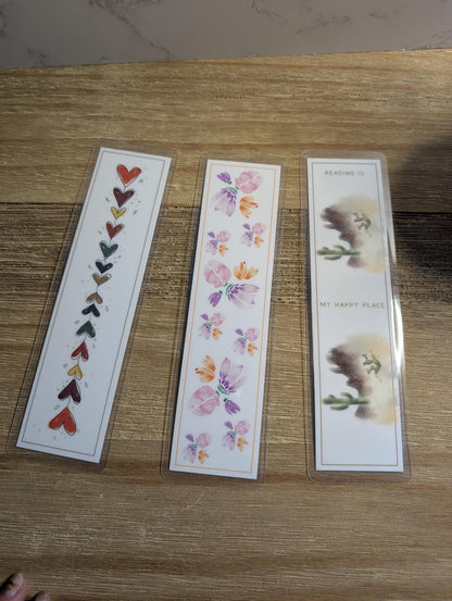 Bookmarks | Laminated | 2x8 inch | Watercolor Stationery