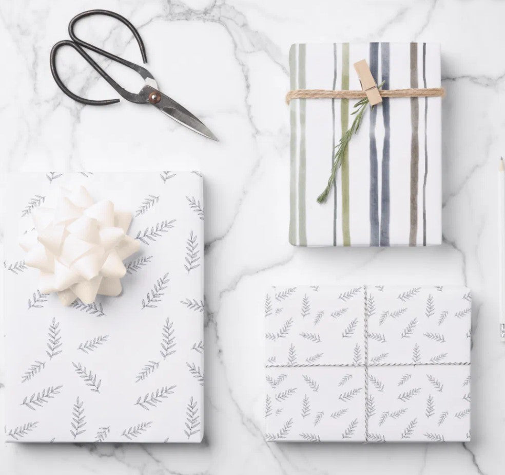 Gift Wrapping Paper, Presents, Set of 3 sheets