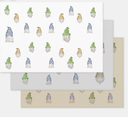 Gnomes Brown Gift Wrap