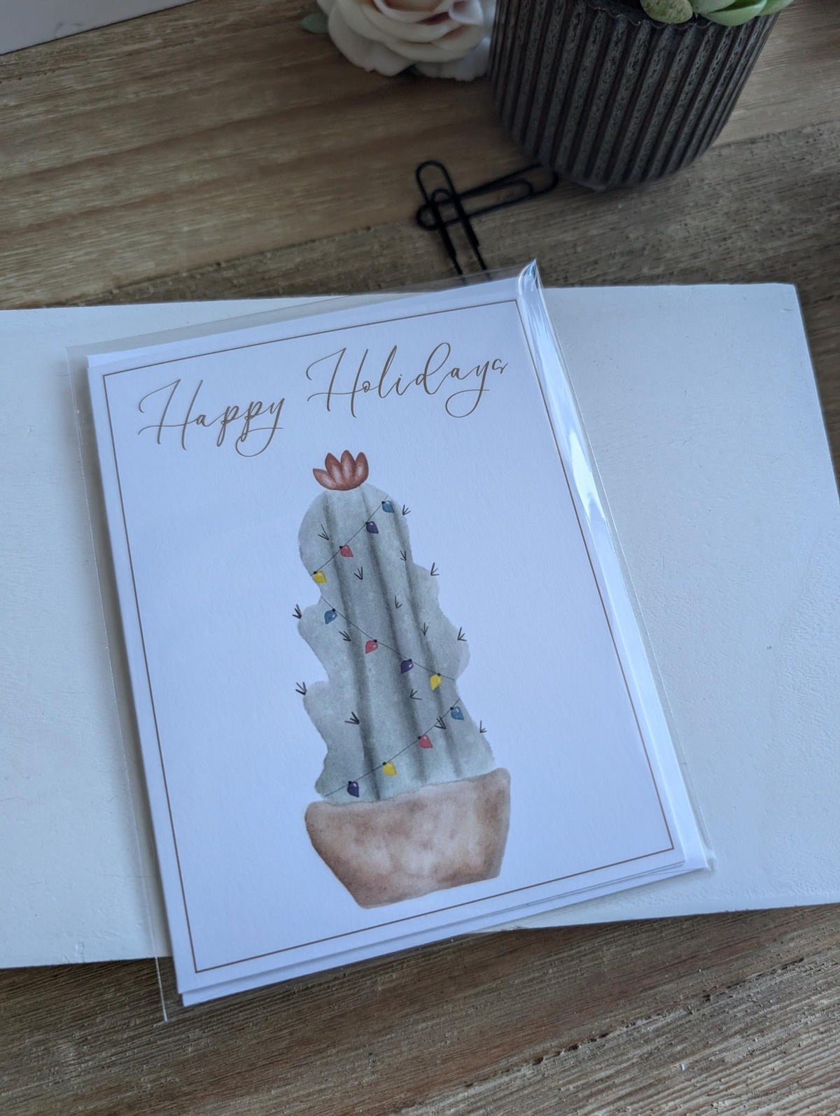 Christmas Greeting Card, Holiday, Winter Solstice, Watercolor