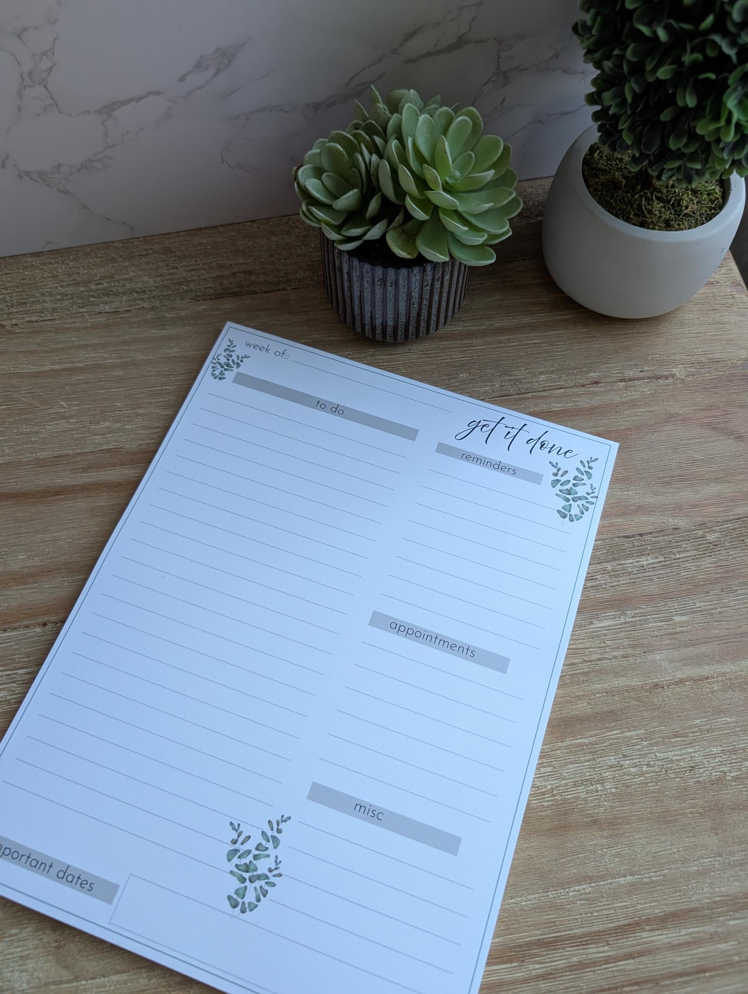Notepad | Weekly Planner | 8.5x11